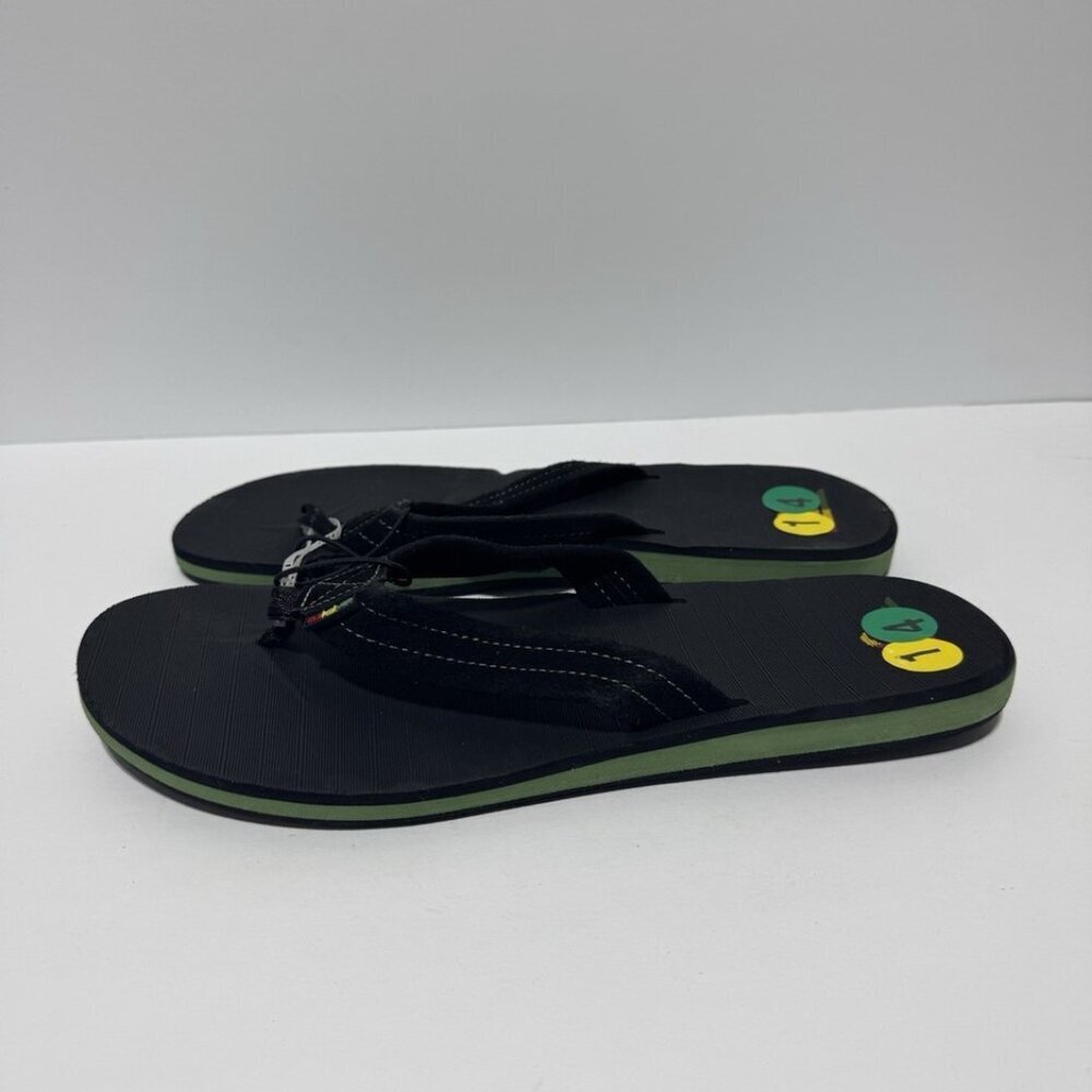 Quicksilver Mens Carver Suede Sandals Black Size 14 M